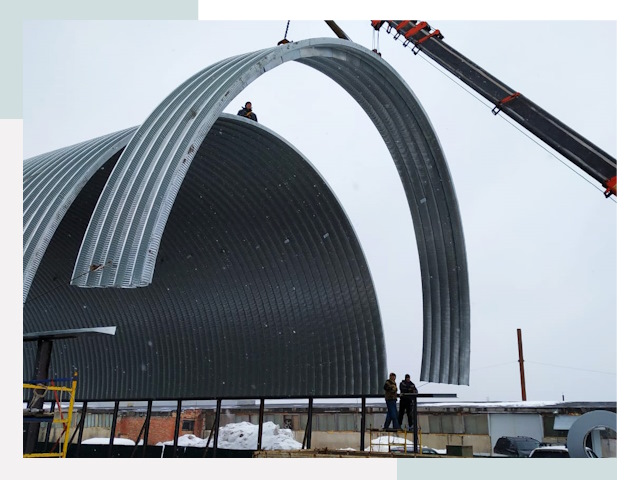 Полукруглые ангары в Сестрорецке