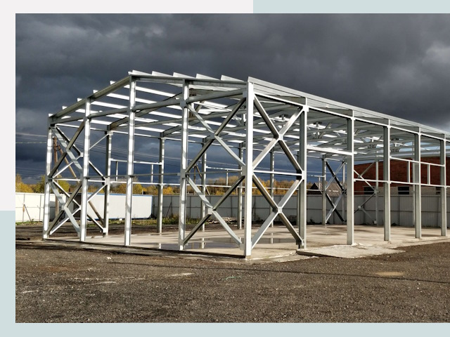 Двускатные ангары в Сестрорецк от 615 руб. за квадрат