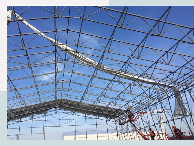 Шатровые ангары от 615 руб. в Сестрорецке и Ленинградской области