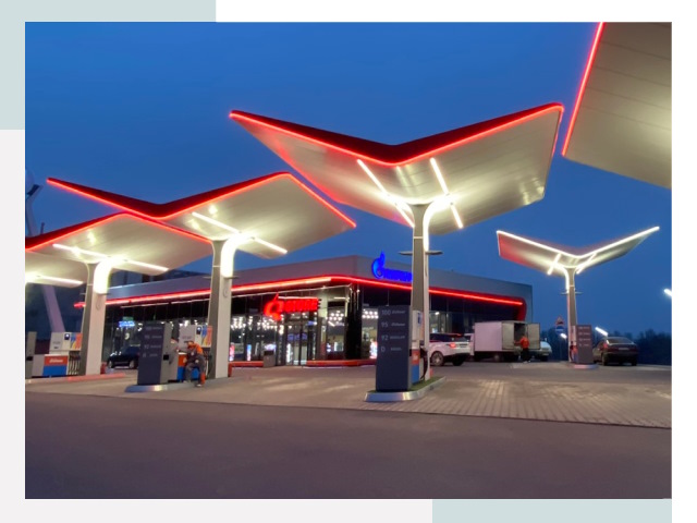 Навесы для АЗС в Сестрорецке