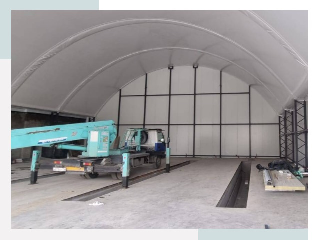 Внутреннее оснащение ангаров в Сестрорецке